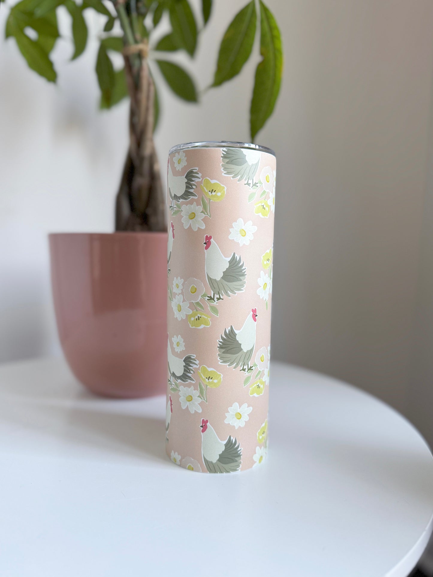 Chickens And Florals Tumbler