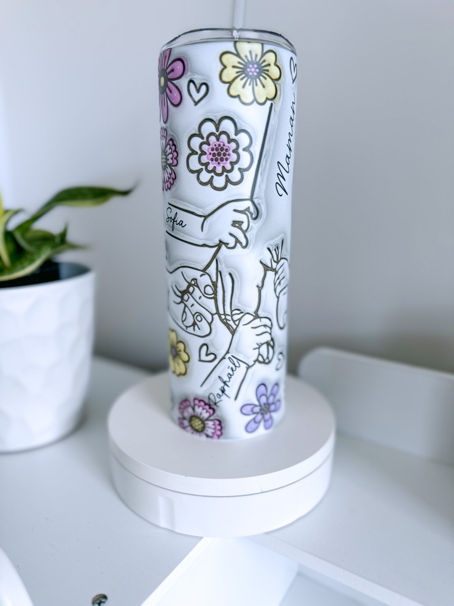 Personalized Hands Mom Tumbler