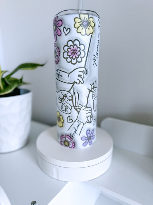 Personalized Hands Mom Tumbler
