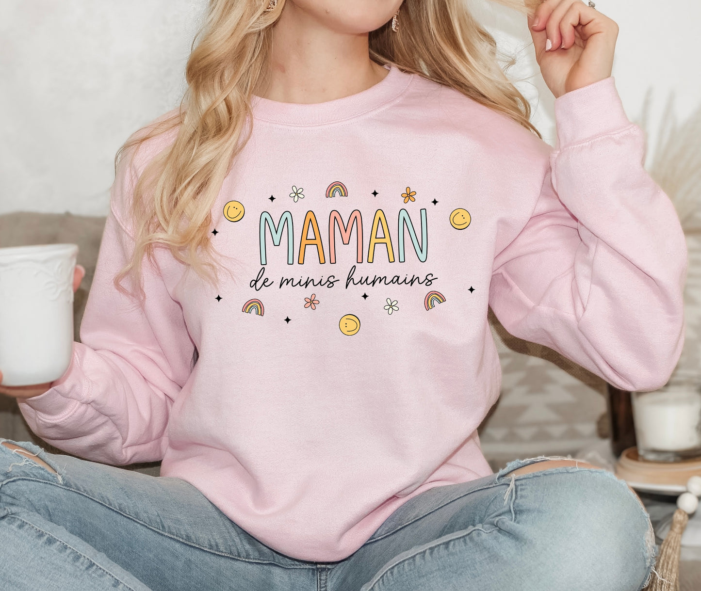 Maman de Minis Humains Crewneck