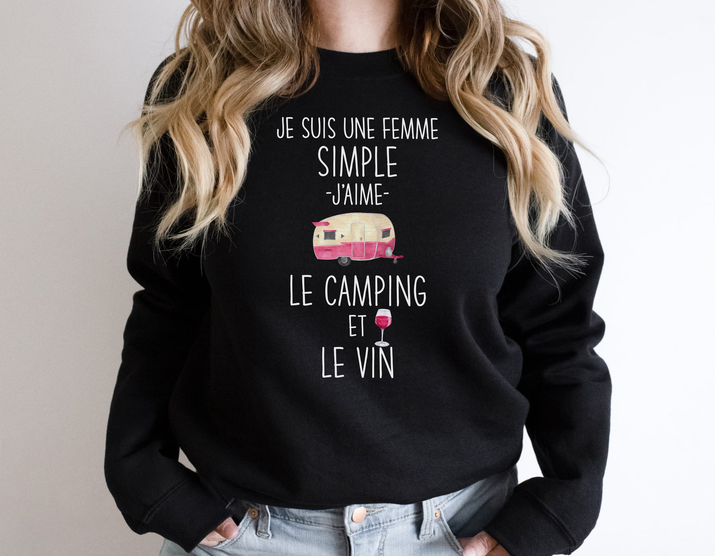 Camping And Wine Crewneck