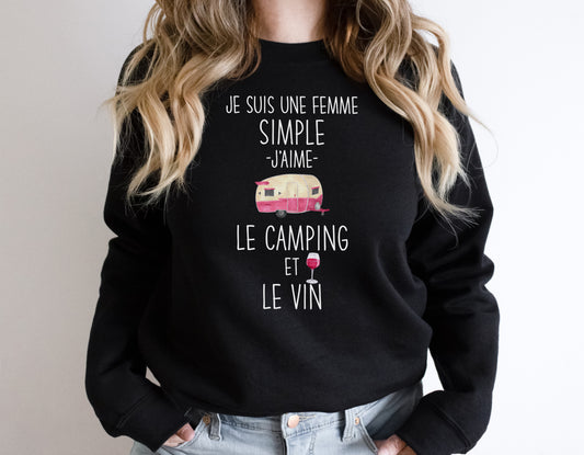 Camping And Wine Crewneck