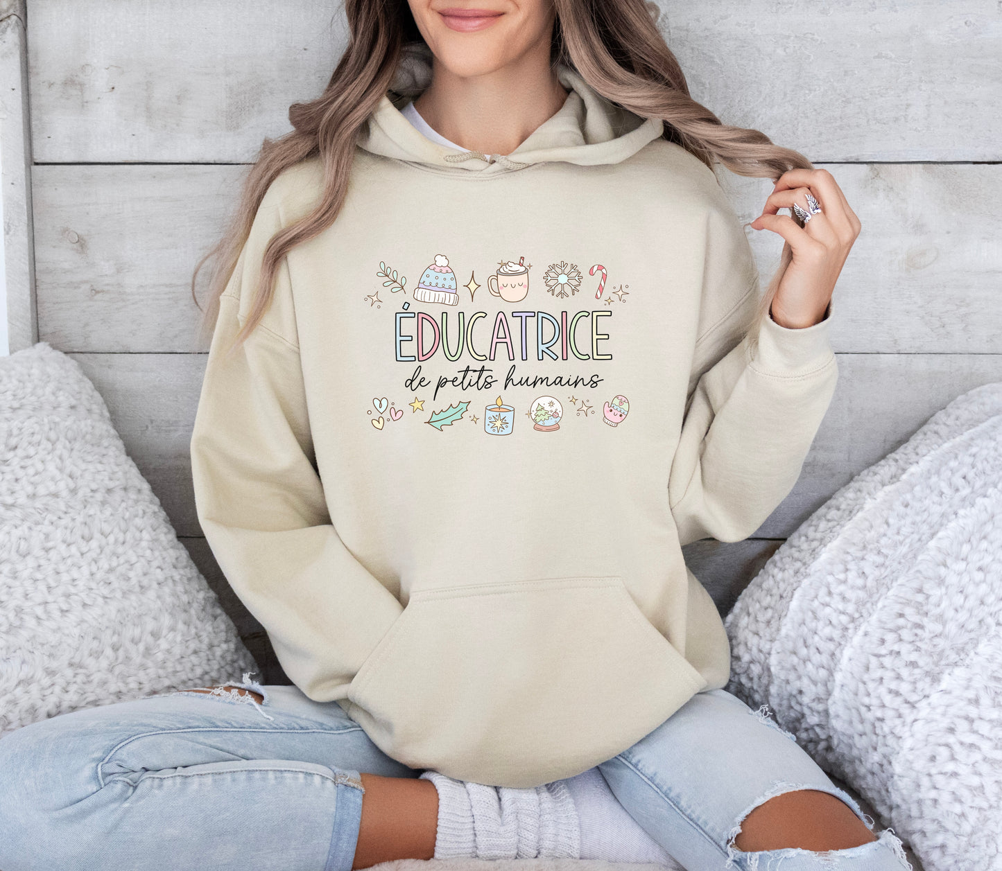 Éducatrice de Petits Humains Hoodie