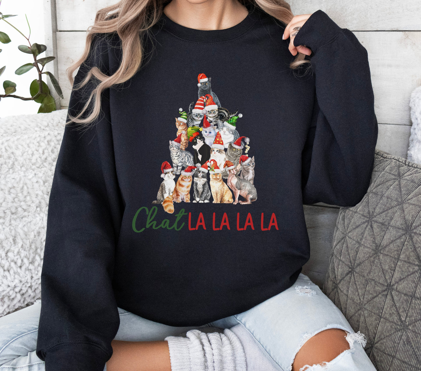 Chat La La La La Crewneck
