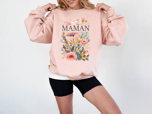 Maman Floral Crewneck