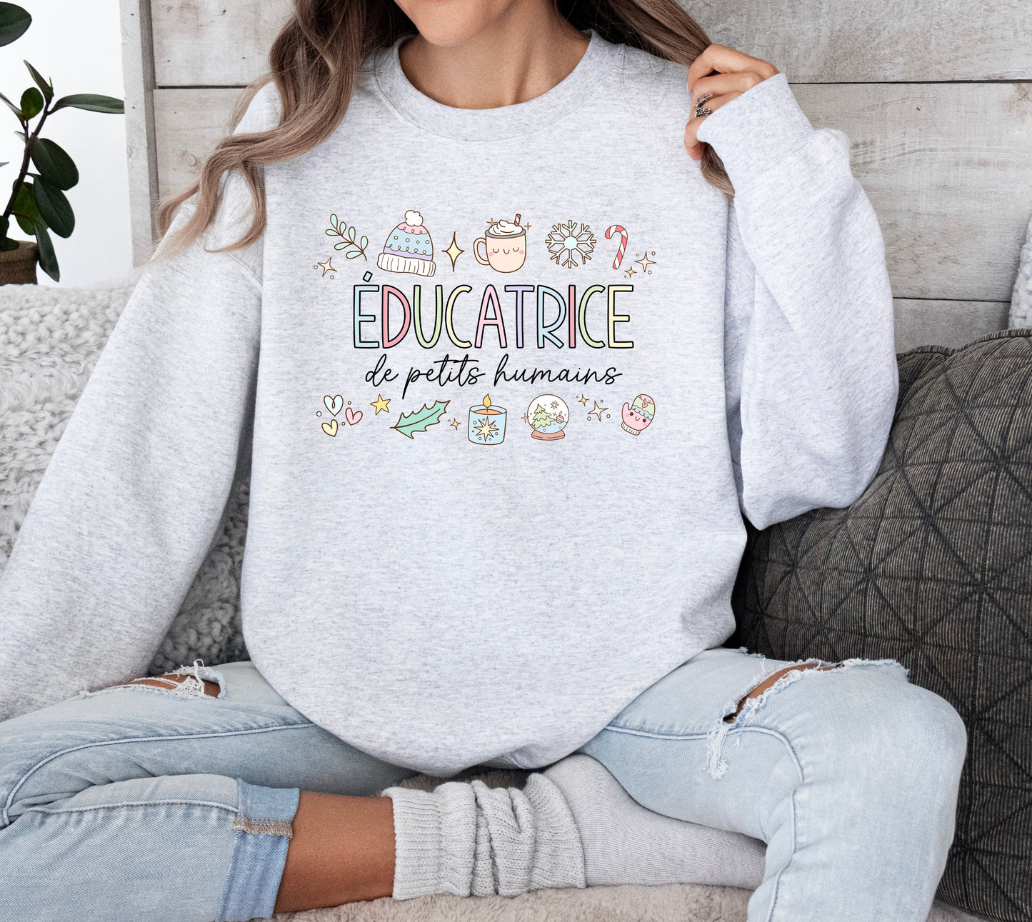Éducatrice de Petits Humains Crewneck