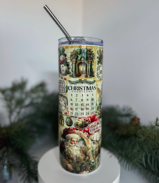 Vintage Christmas Tumbler