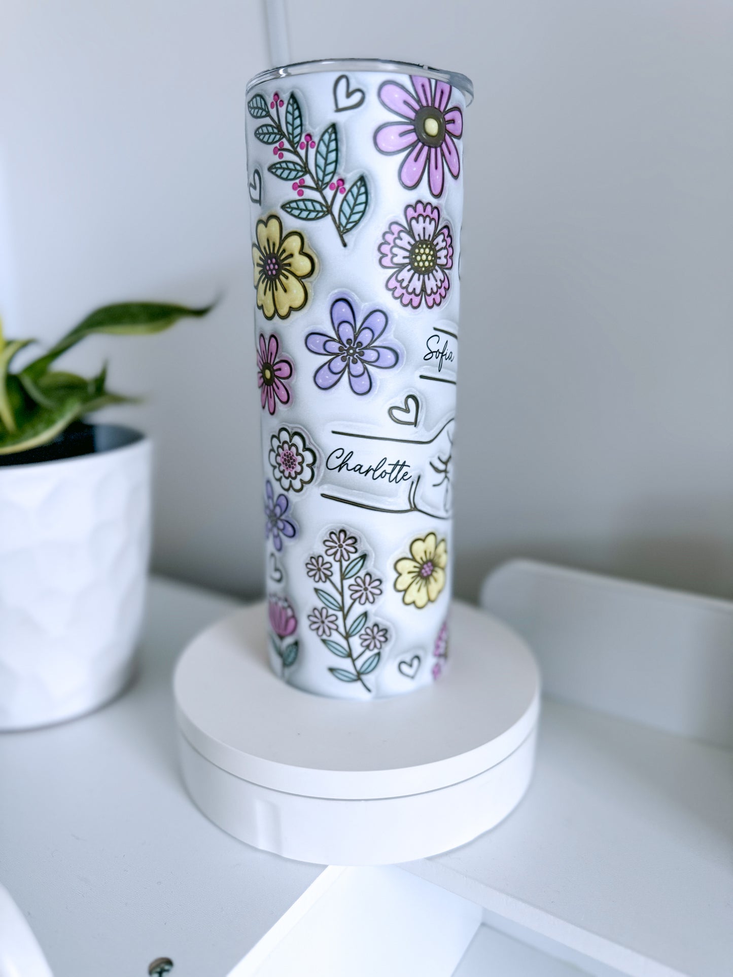 Personalized Hands Mom Tumbler