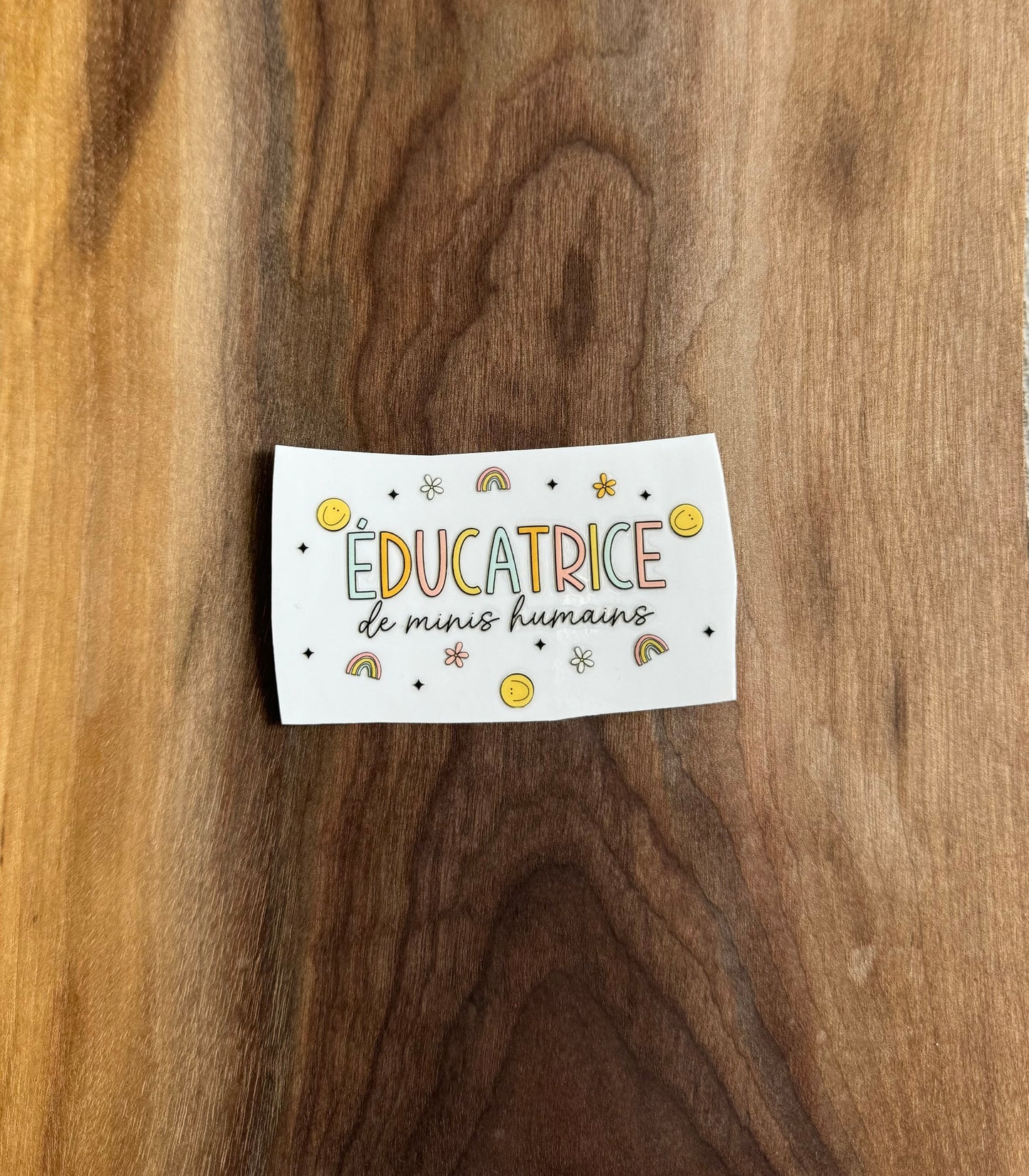 Éducatrice de Minis Humains UV Dtf Sticker