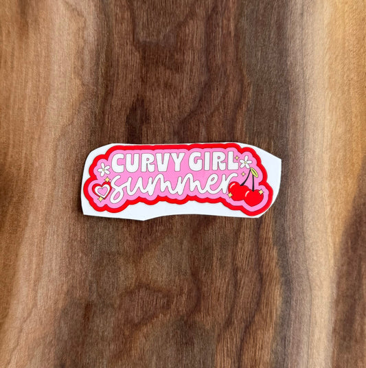Curvy Girl Summer UV Dtf Sticker