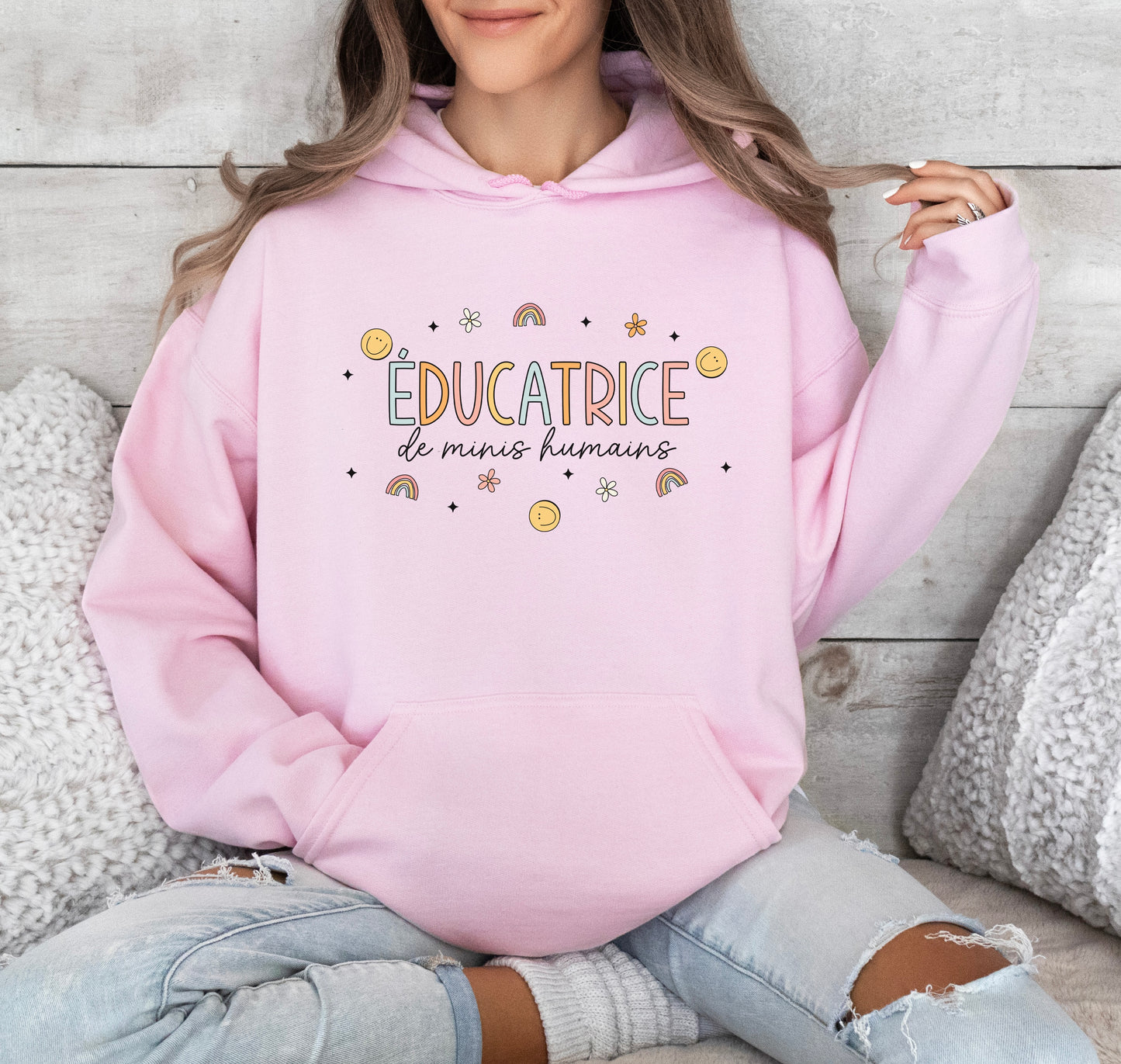 Éducatrice de Minis Humains Hoodie