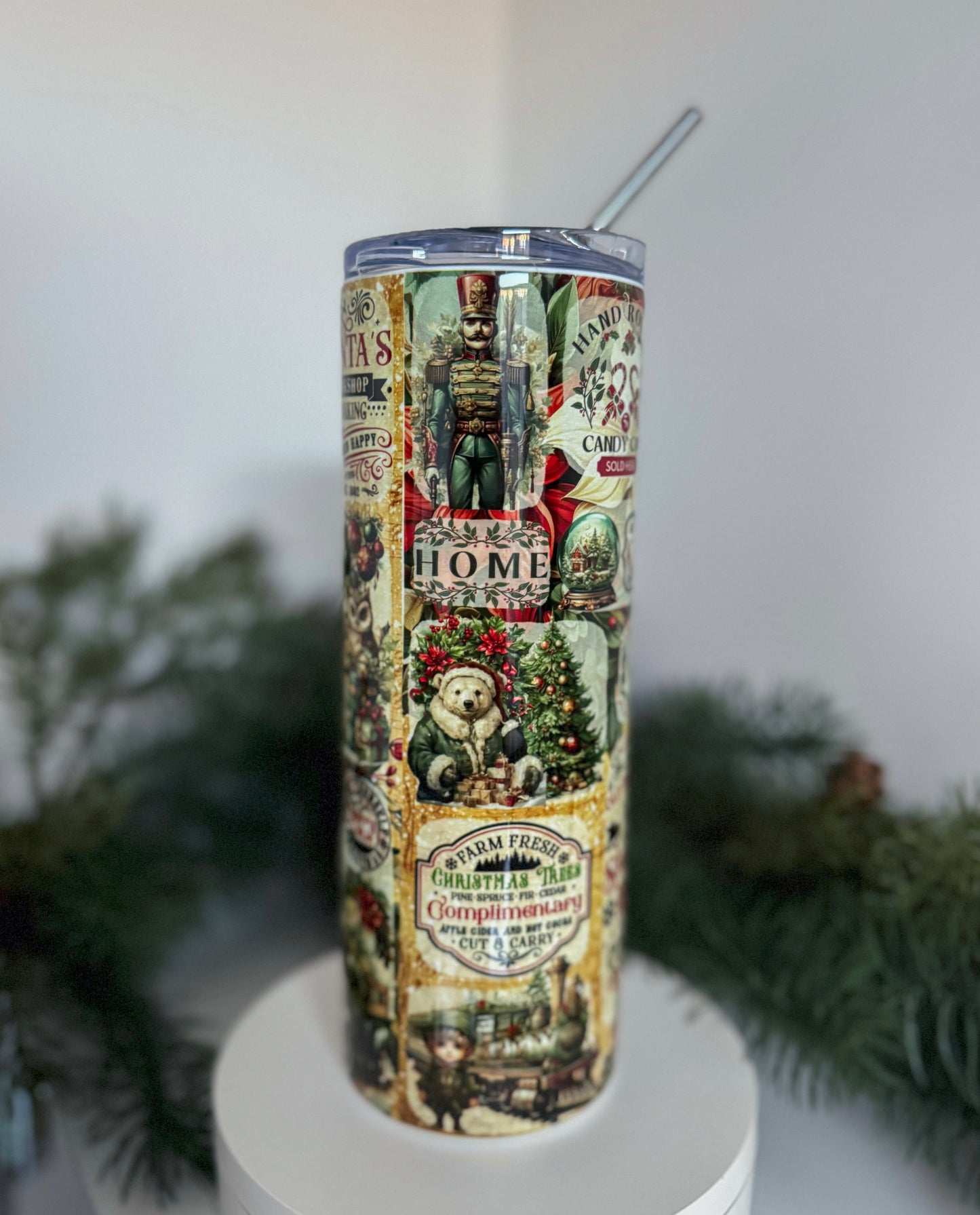 Vintage Christmas Tumbler