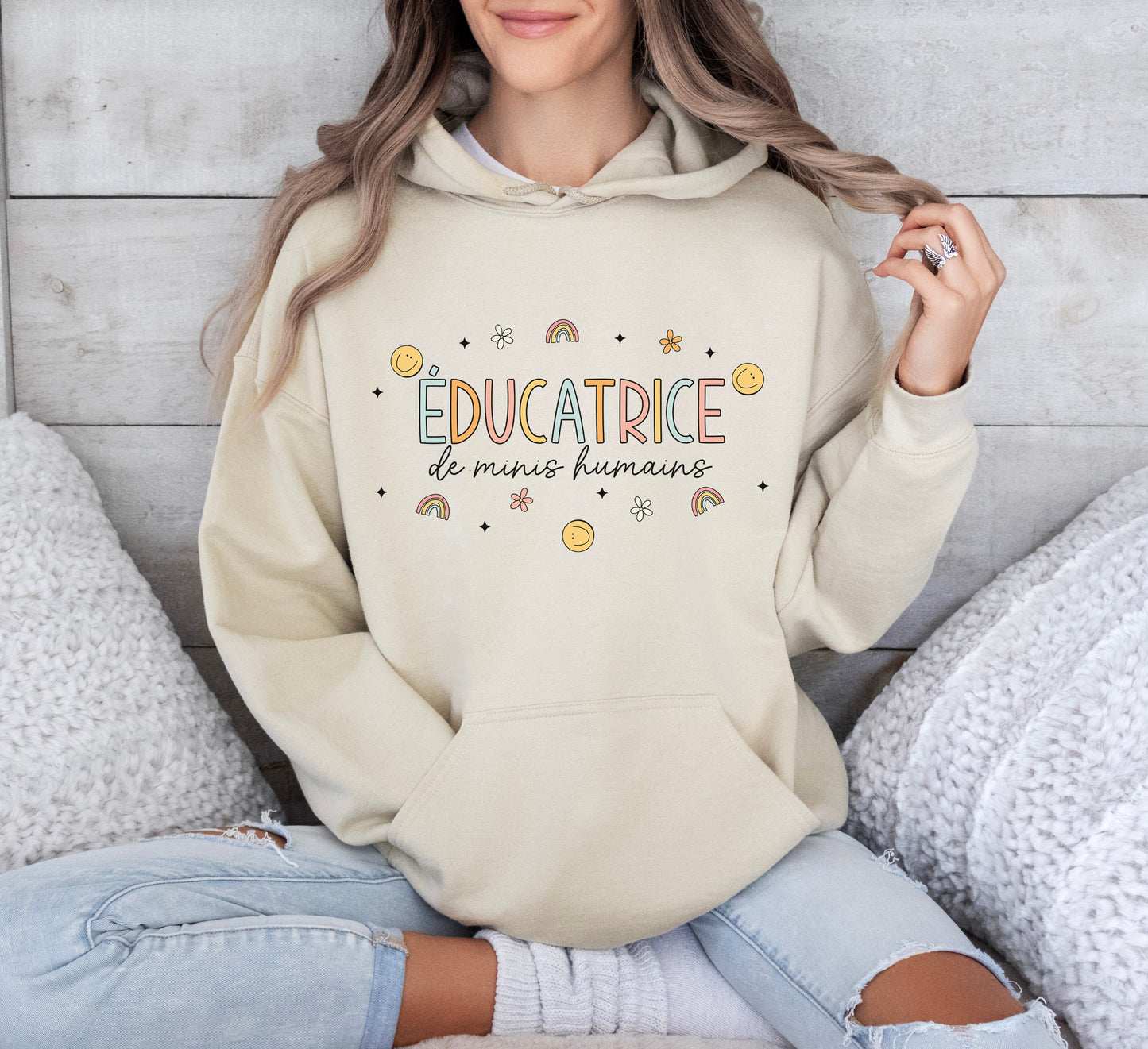 Éducatrice de Minis Humains Hoodie