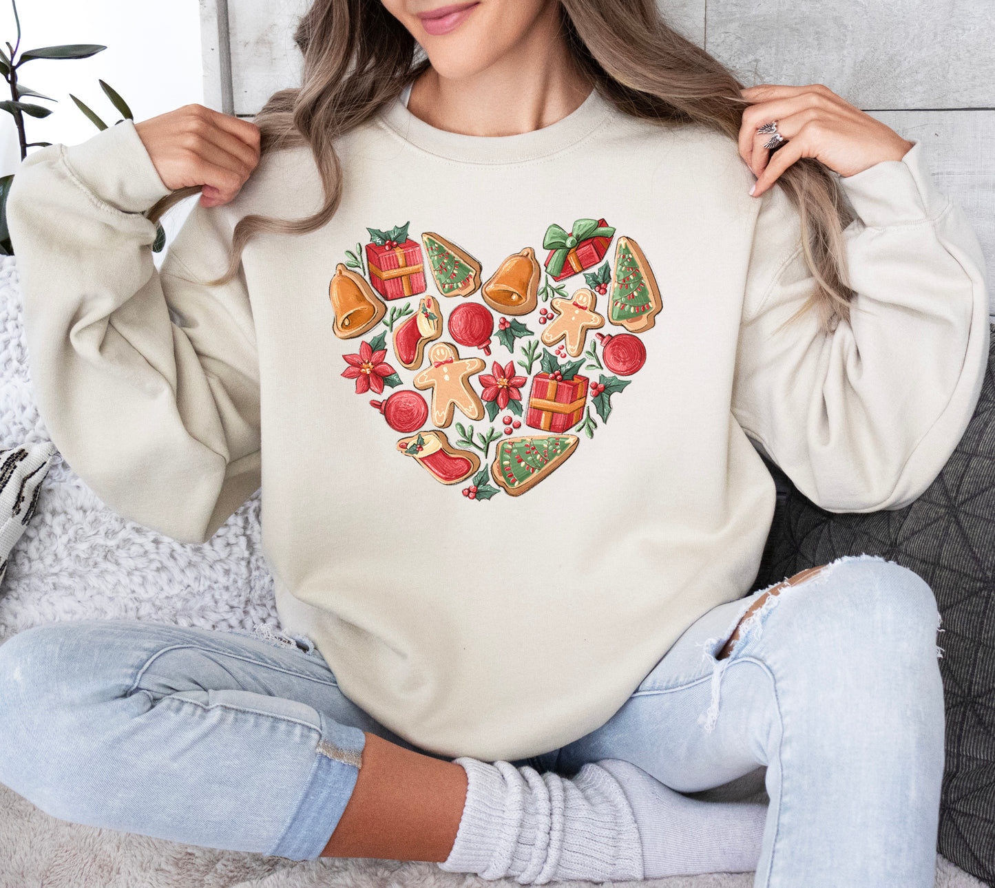 Christmas Heart Crewneck