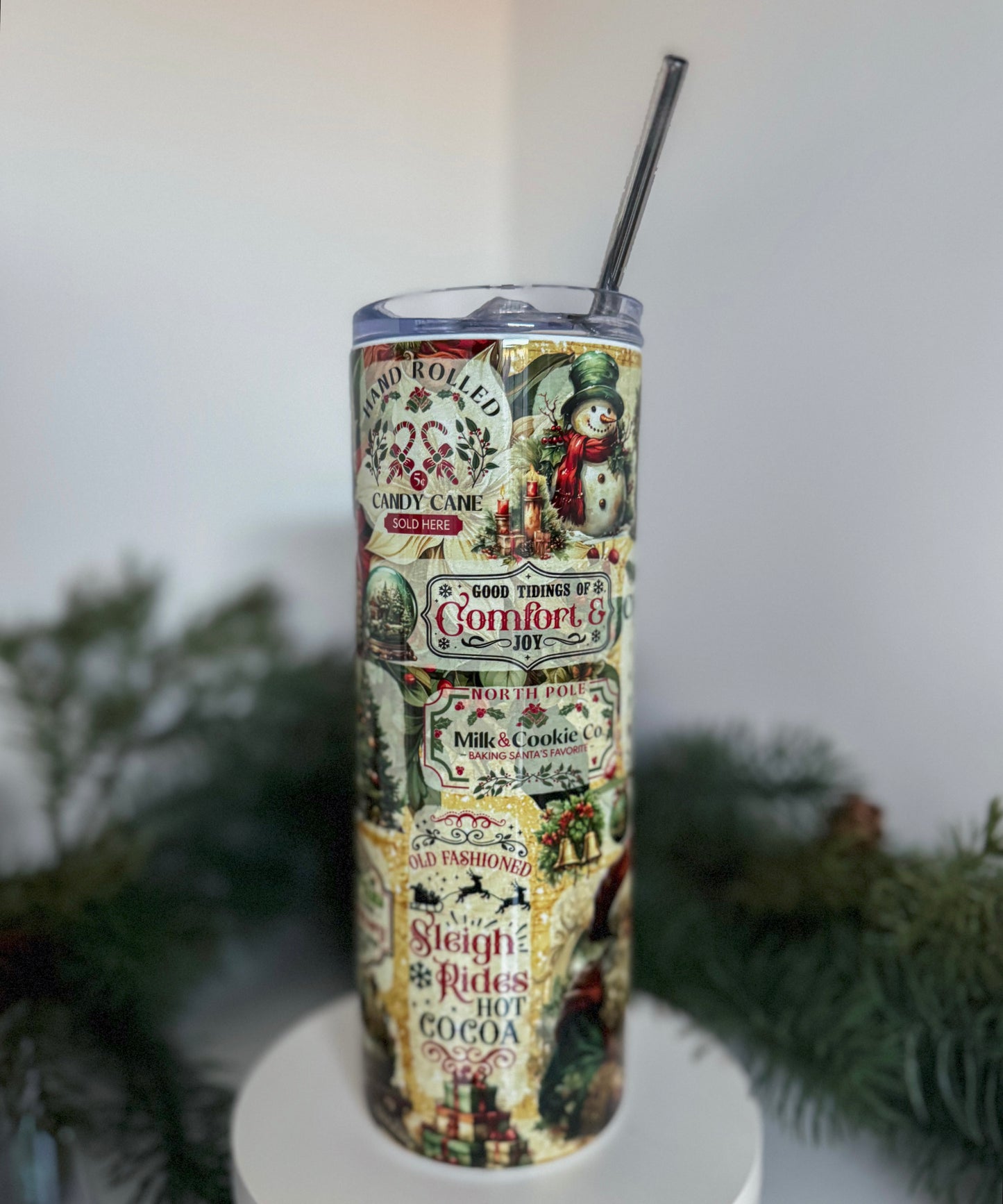Vintage Christmas Tumbler