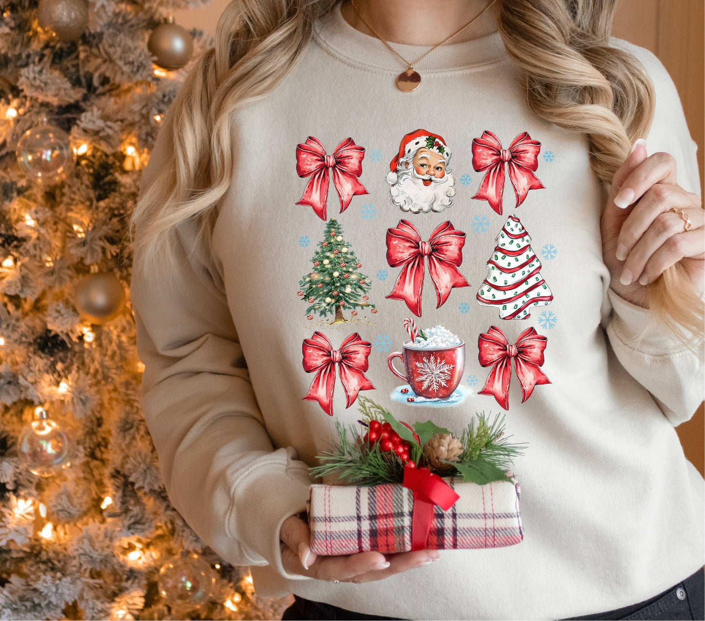 Christmas Bow Crewneck