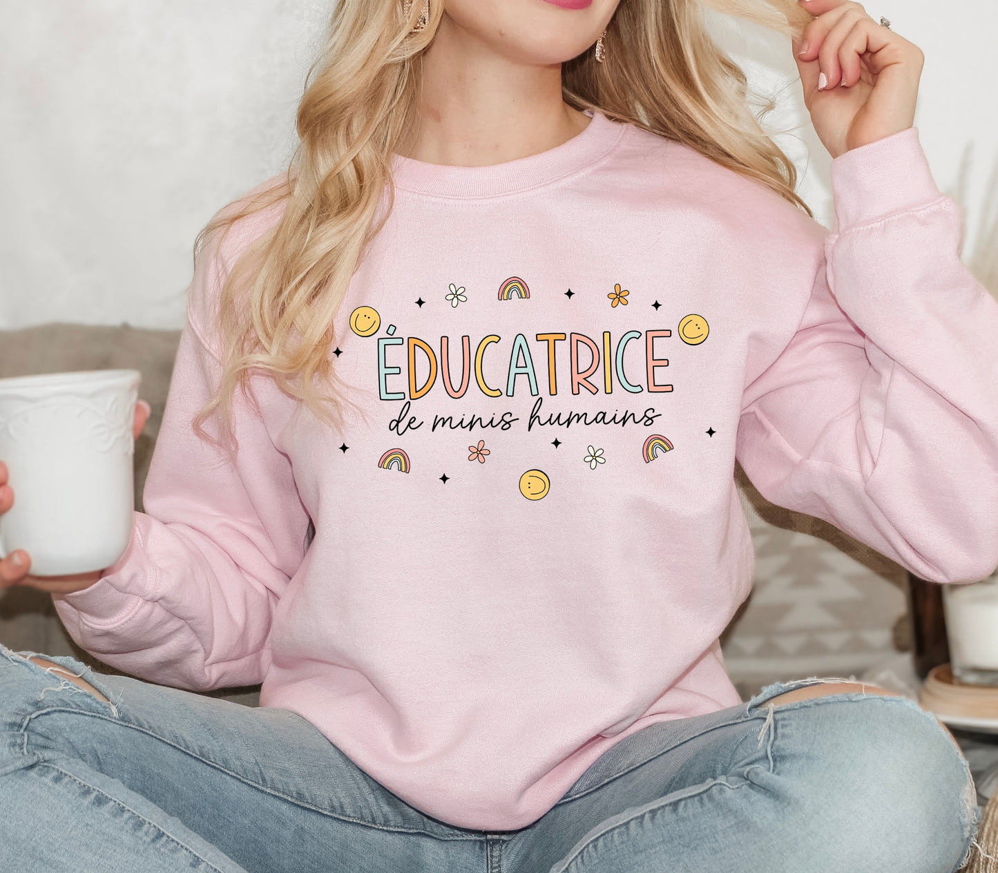 Éducatrice de Minis Humains Crewneck