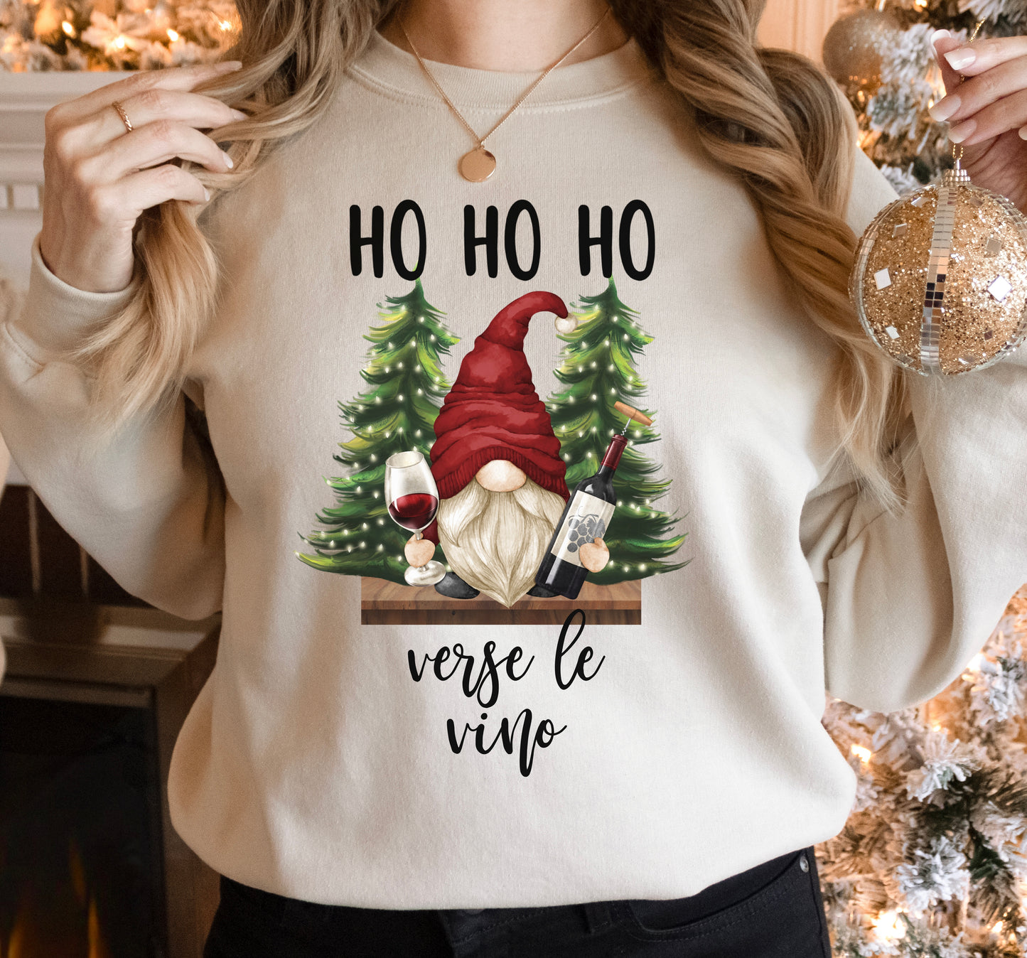 Ho Ho Ho Verse Le Merlot / Vino Crewneck