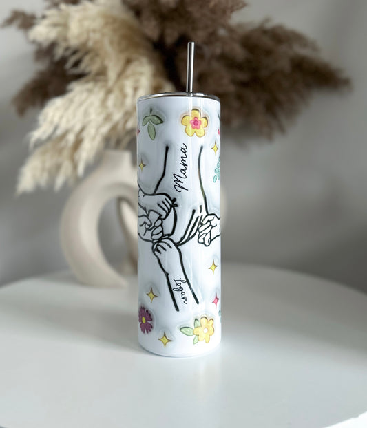 Personalized Hands Mom Tumbler