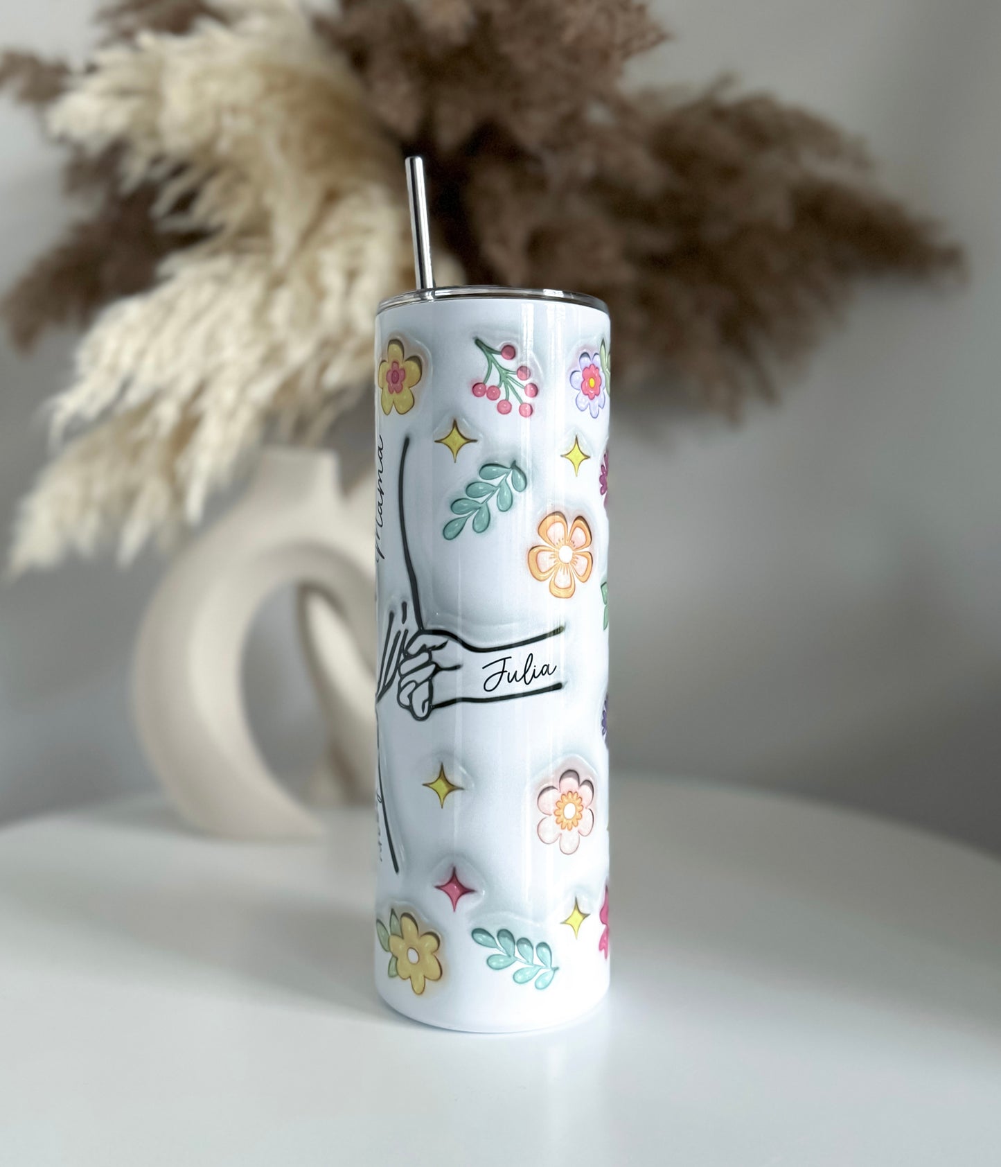 Personalized Hands Mom Tumbler