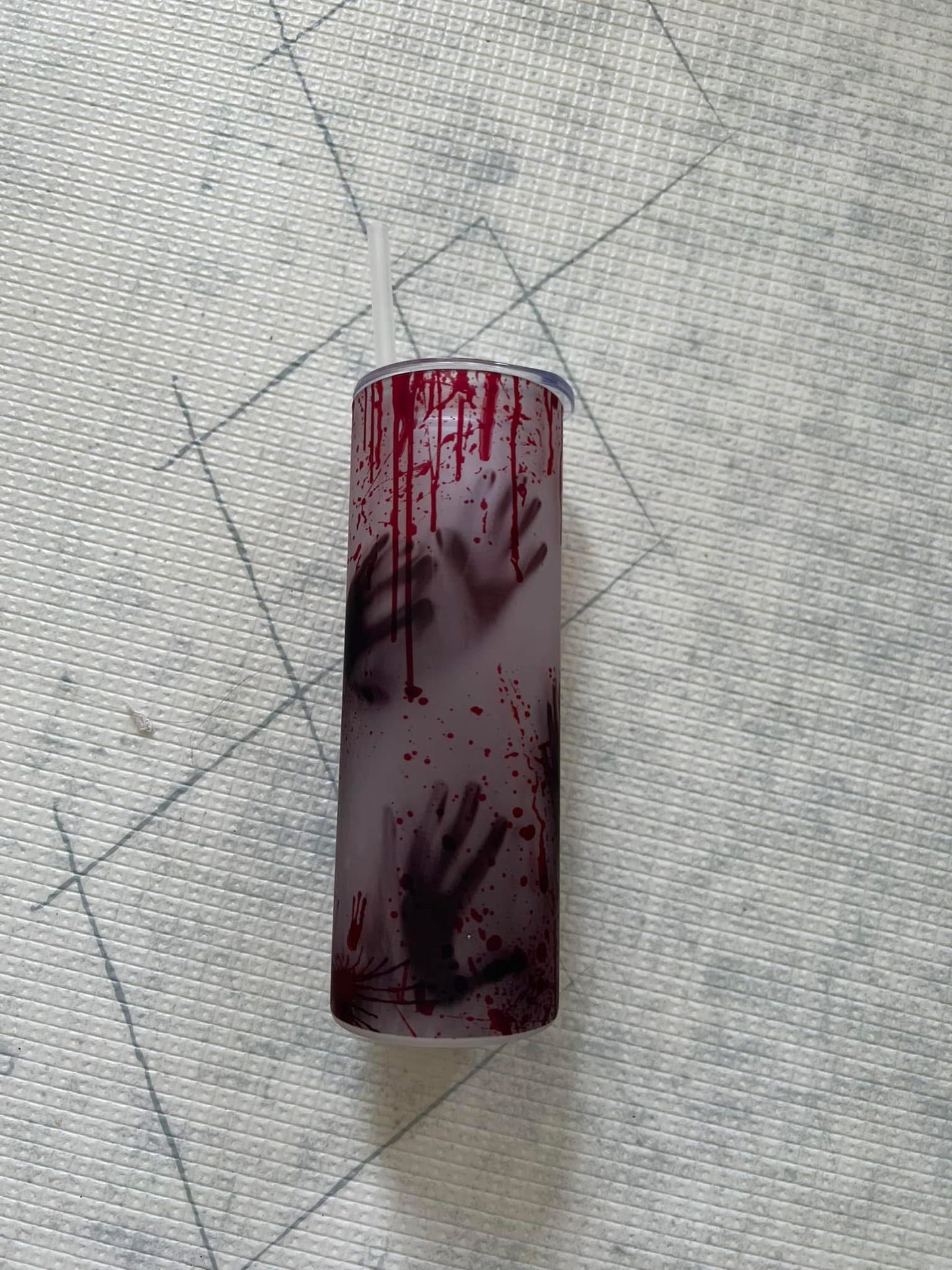 READY TO SHIP Halloween Hands Glass Tumbler