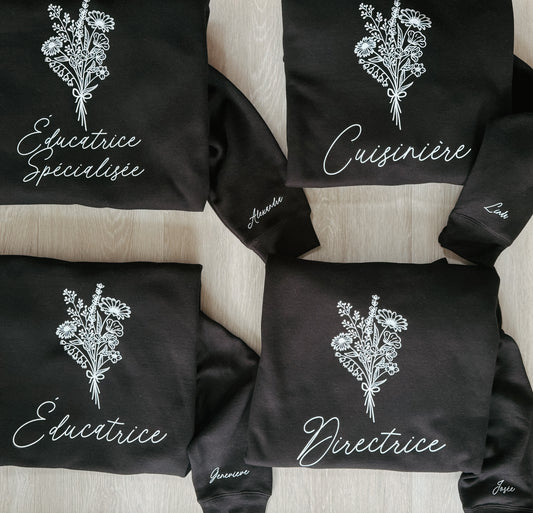 Éducatrice/Enseignante With Name Crewneck