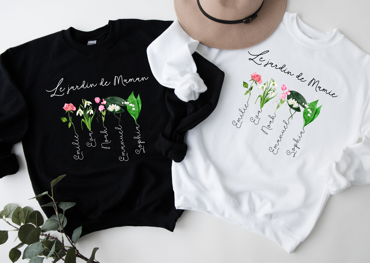 Le Jardin De Maman/Mamie/Grand-Maman Fleurs de Naissances Crewneck