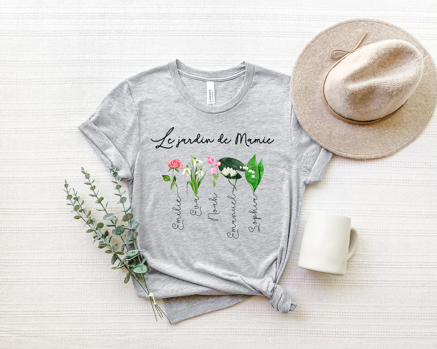 Le Jardin De Maman/Mamie/Grand-Maman Fleurs de Naissances T-Shirt