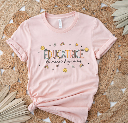 T-Shirt Éducatrice de Minis Humains