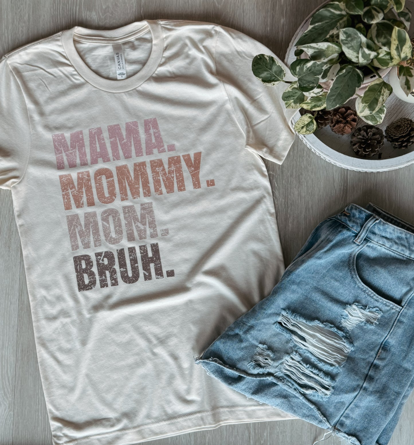 PRÊT À PARTIR T-Shirt Mama Mommy Mom Bruh