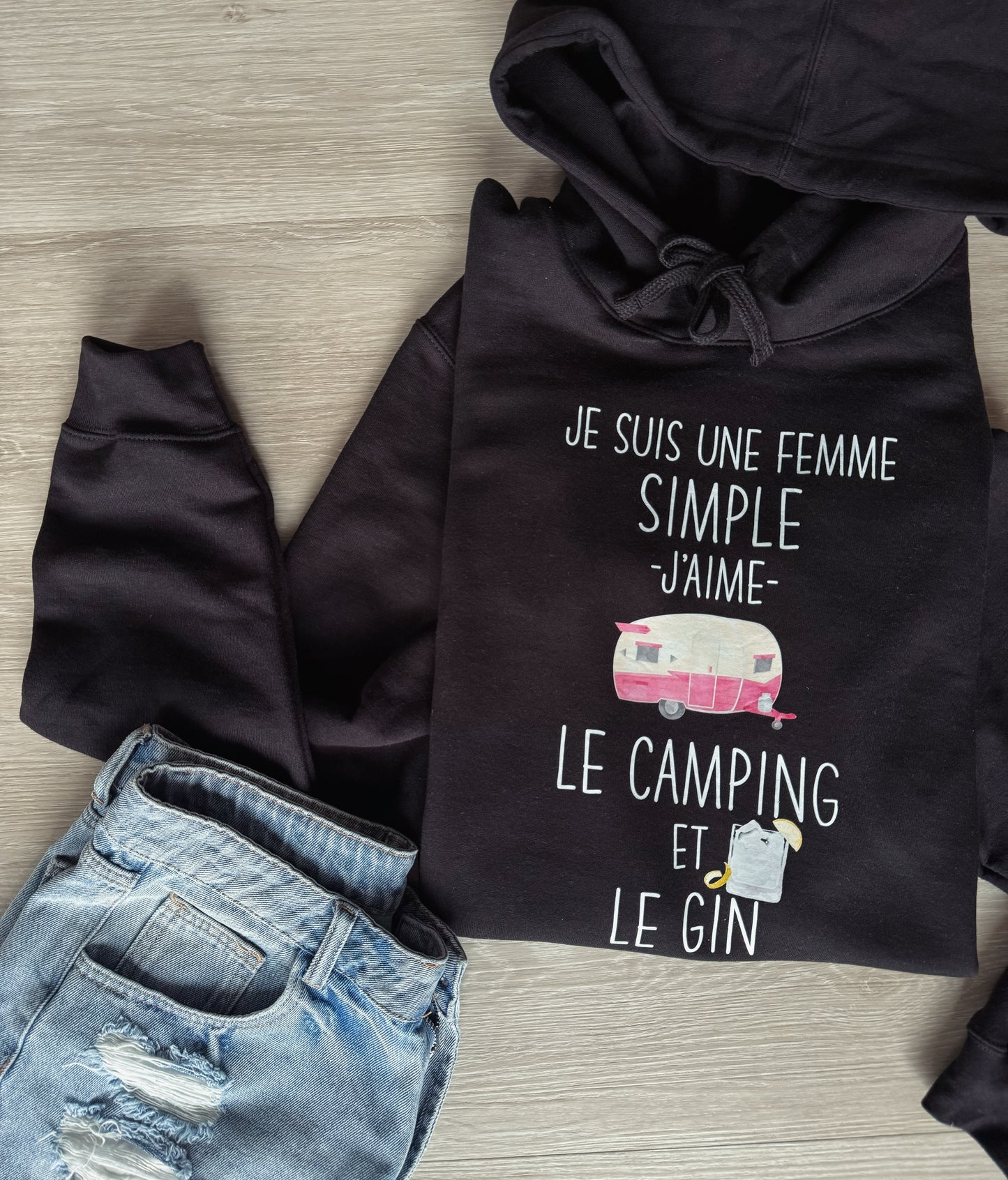 Hoodie Camping Et Le Gin