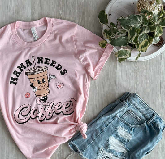 Mama Needs Coffee Retro T-Shirt