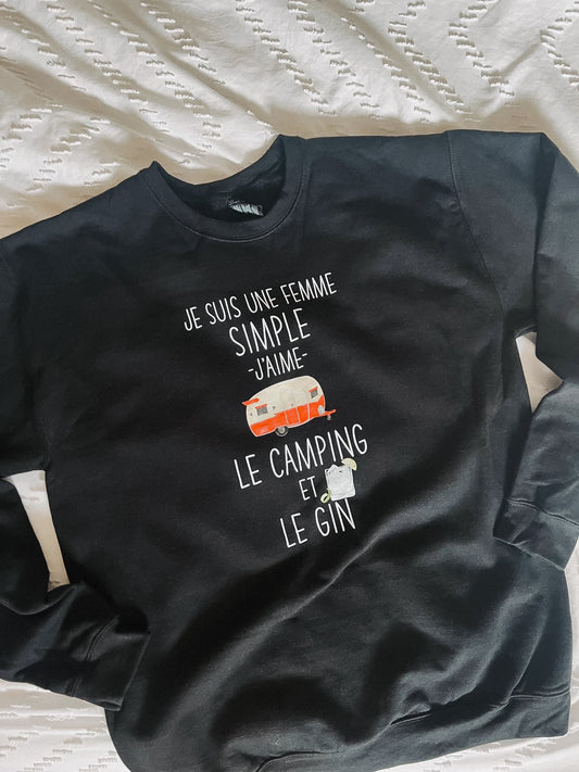 Camping And Gin Crewneck