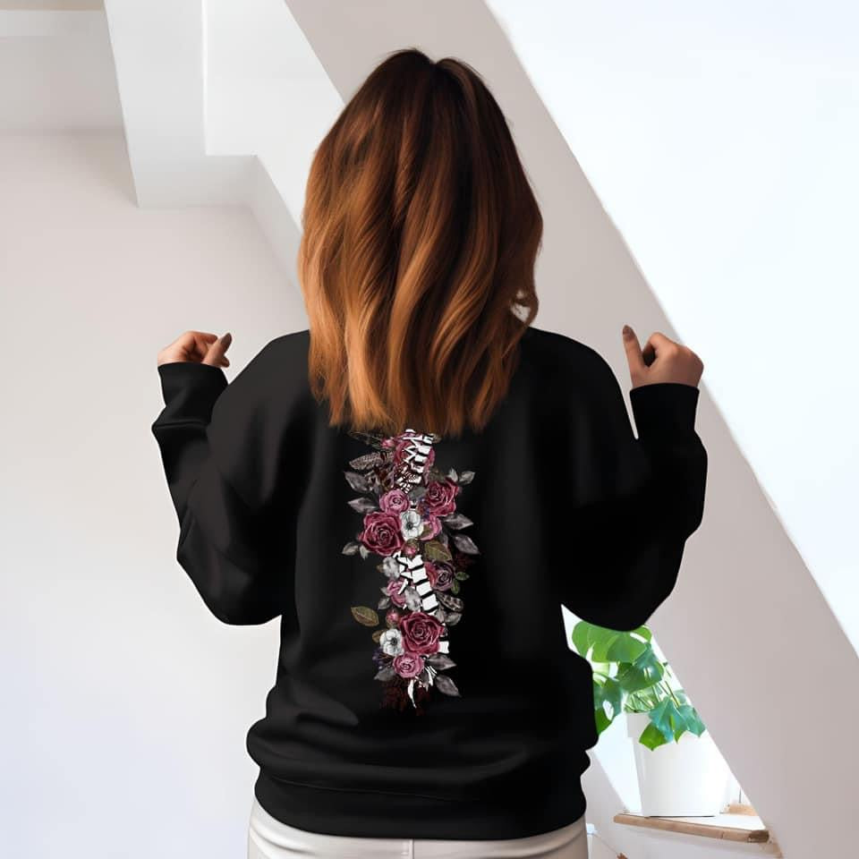 Floral Skeleton Crewneck