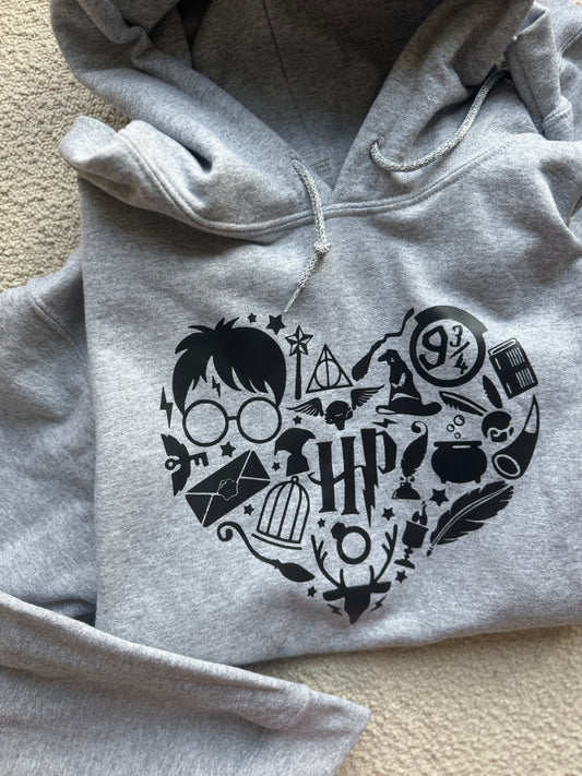 READY TO SHIP XL Wizard Heart Hoodie