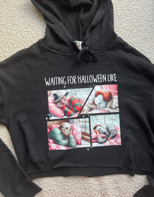 READY TO SHIP SMALL Halloween Crop Hoodie