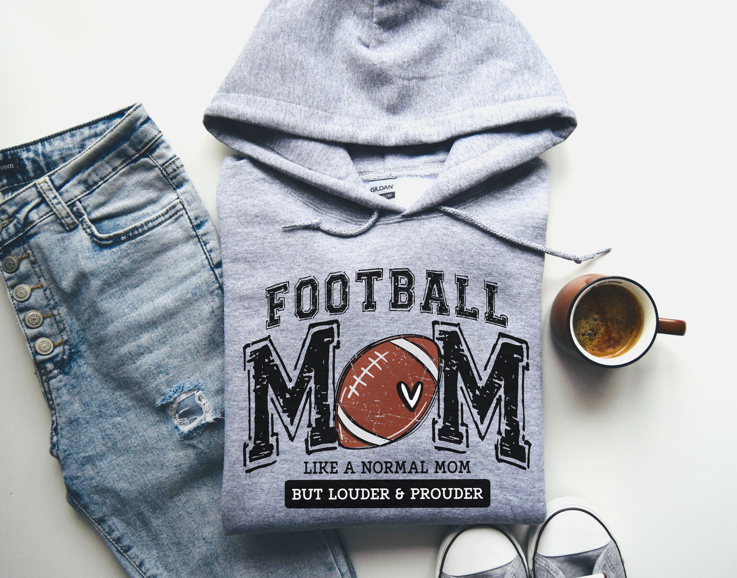 READY TO SHIP XL Football Mom Hoodie