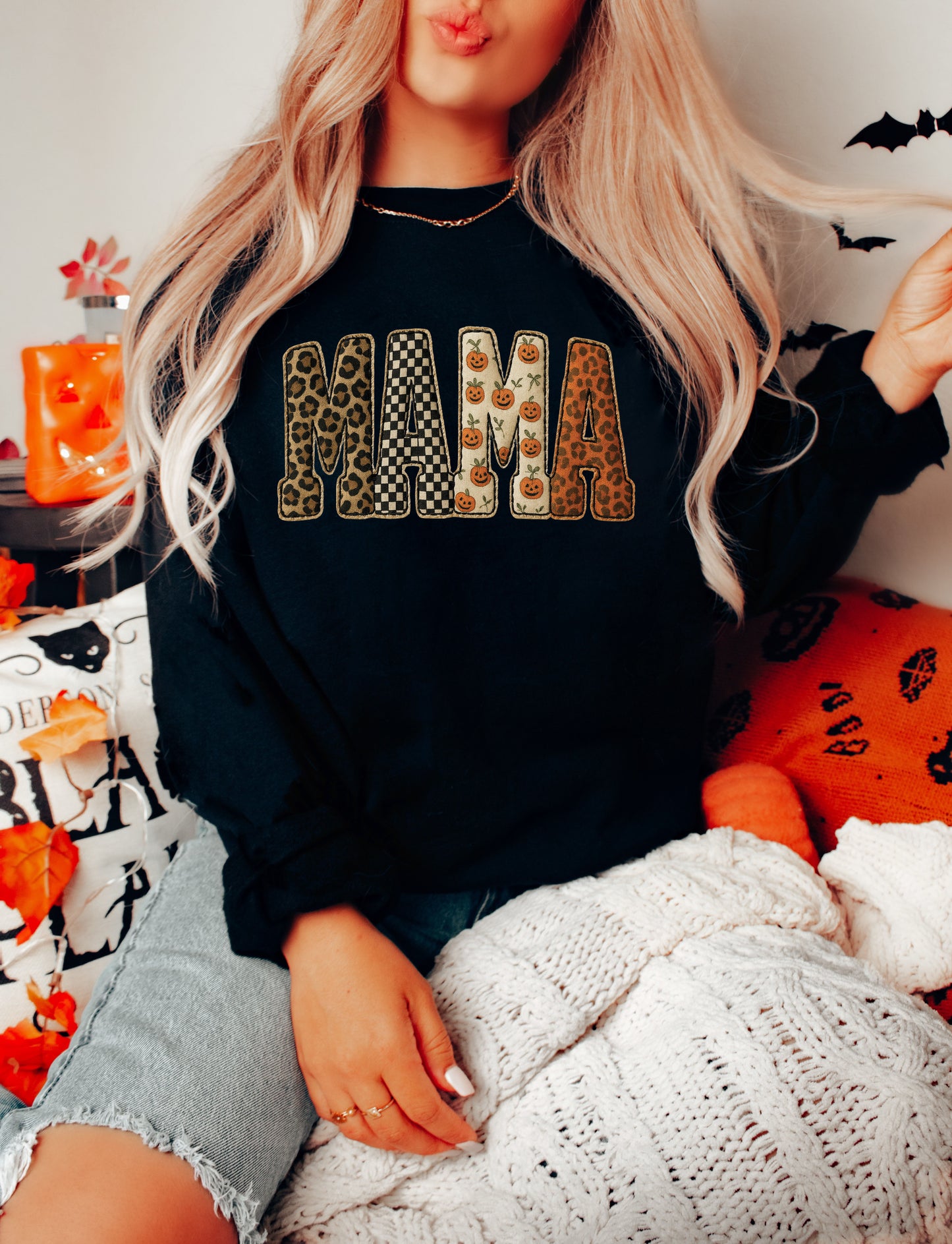 READY TO SHIP MEDIUM Mama Halloween Crewneck