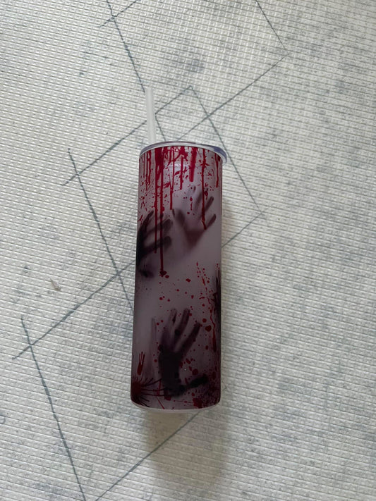 READY TO SHIP Halloween Hands Glass Tumbler