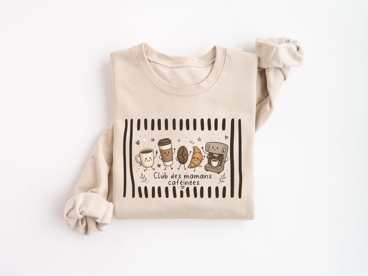 Club des mamans caféinées Crewneck