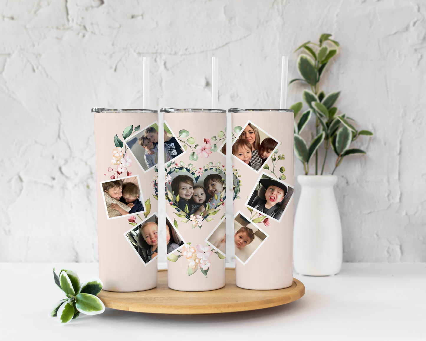 Personalized Heart Photo Tumbler